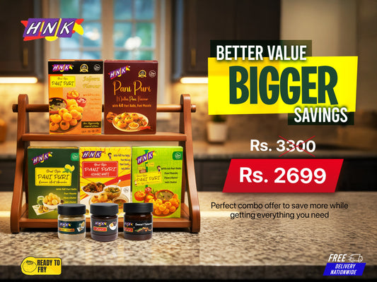 HNK Signature Pani Puri Combo (5 Flavors + 2x Chutneys + Pani Puri Masala) Tax-Free + Free Delivery